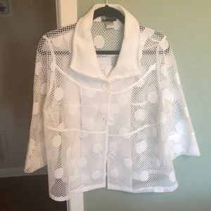 White see through polyester jacket
